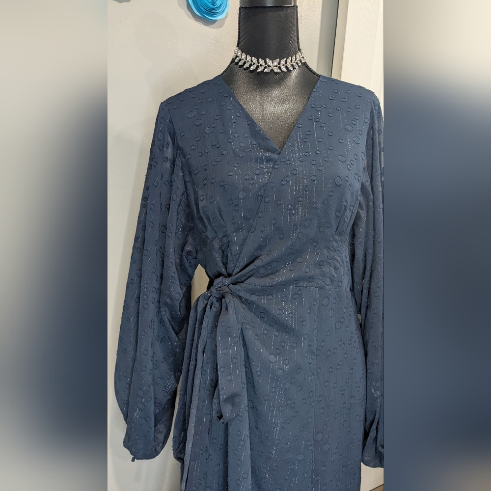 Hutch Swiss Dot Wrap Dress - Picture 2 of 7